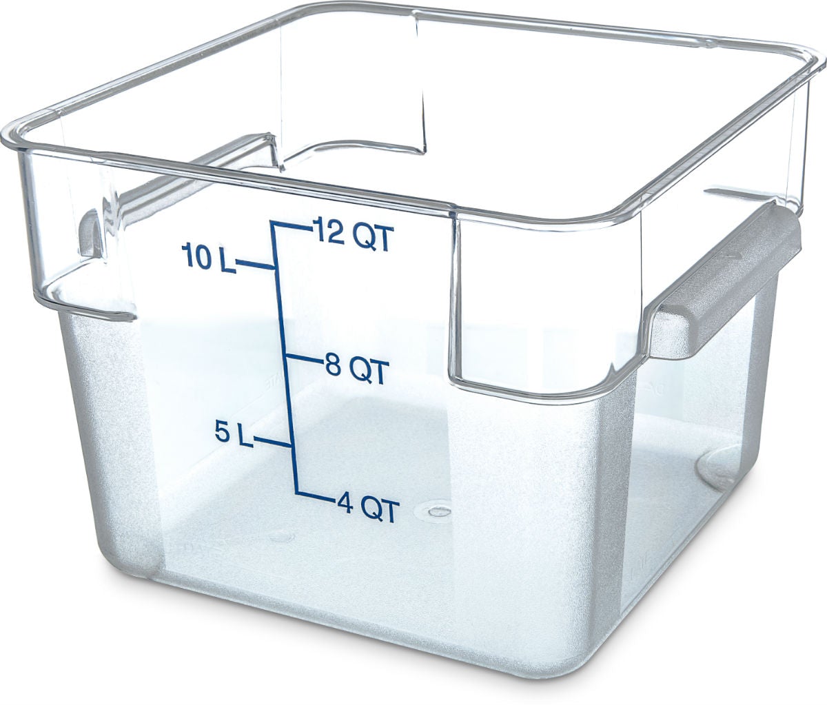 Carlisle 1072407 StorPlus 12 Qt. Square Clear Food Storage Container