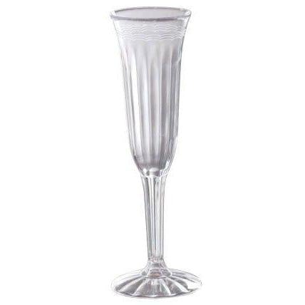 Plastic 5 Ounce One Piece Champagne Flute in Clear