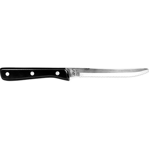 Round Tip Steak Knife with Plastic Handle, 5 inch Blade -- 12 per Case