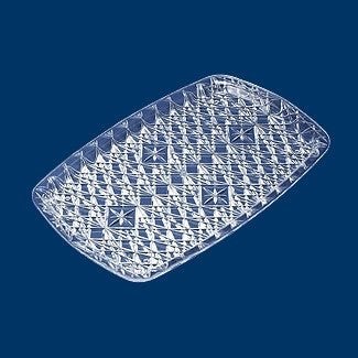 Maryland Plastics, Inc. Cut Crystal Rectangle Tray with Handle 1ct