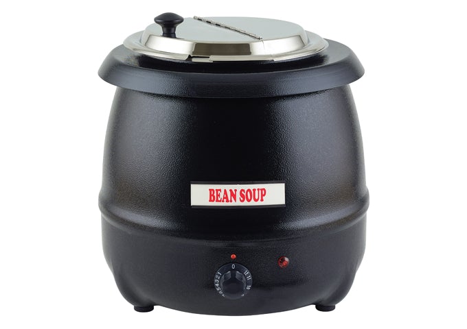 10.5 QT STAINLESS STEEL SOUP WARMER, BLACK COLOR