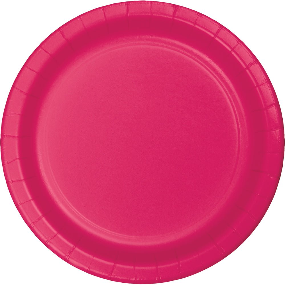 10" Round Hot Magenta Paper PlatesShopAtDean