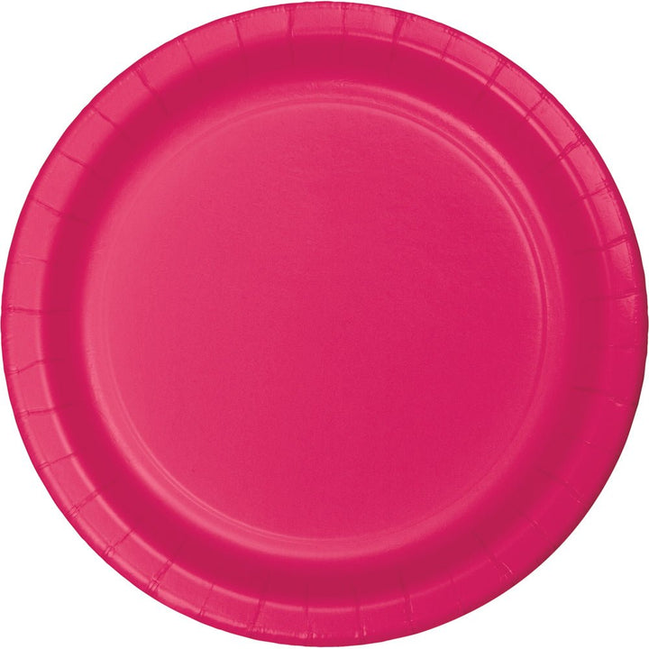 10" Round Hot Magenta Paper PlatesShopAtDean