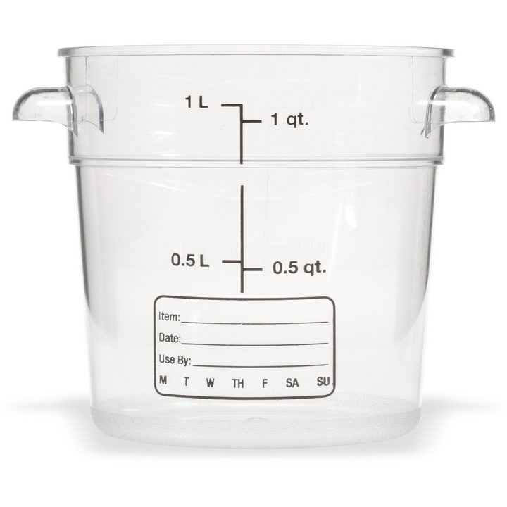 Carlisle 1076107 1 Qt Round Clear Container Storplus