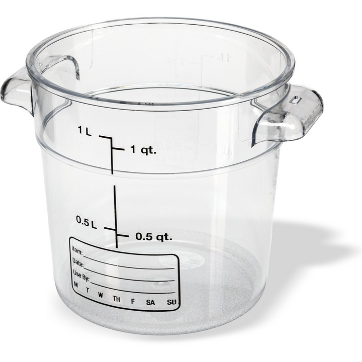 Carlisle 1076107 1 Qt Round Clear Container Storplus