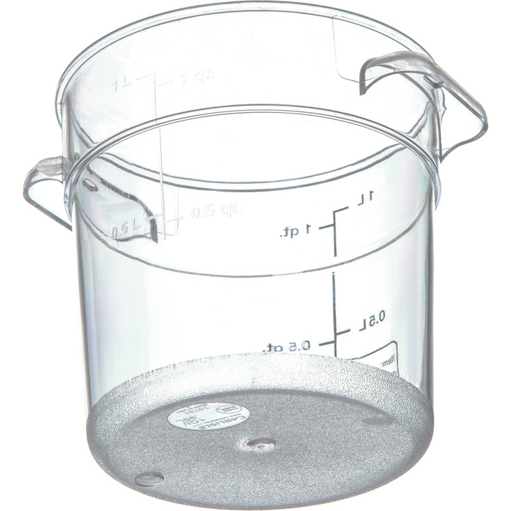 Carlisle 1076107 1 Qt Round Clear Container Storplus