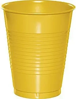 16 Oz School Bus Yellow Disposable Plastic CupsShopAtDean