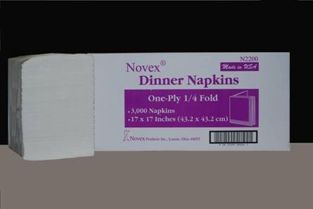 17 x 17 1/4 Fold 1 - Ply Dinner Napkin 3000/CaseShopAtDean