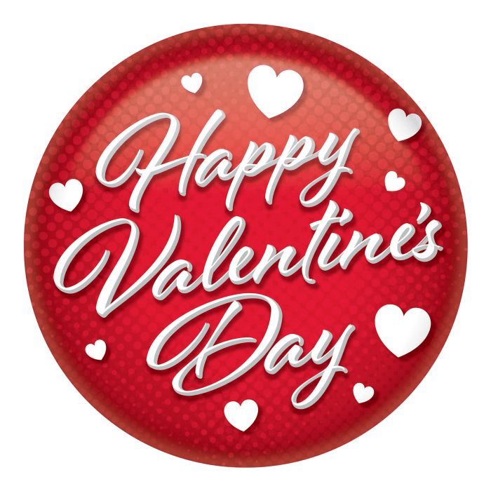 2" Valentine's Day Buttons 2/PackShopAtDean