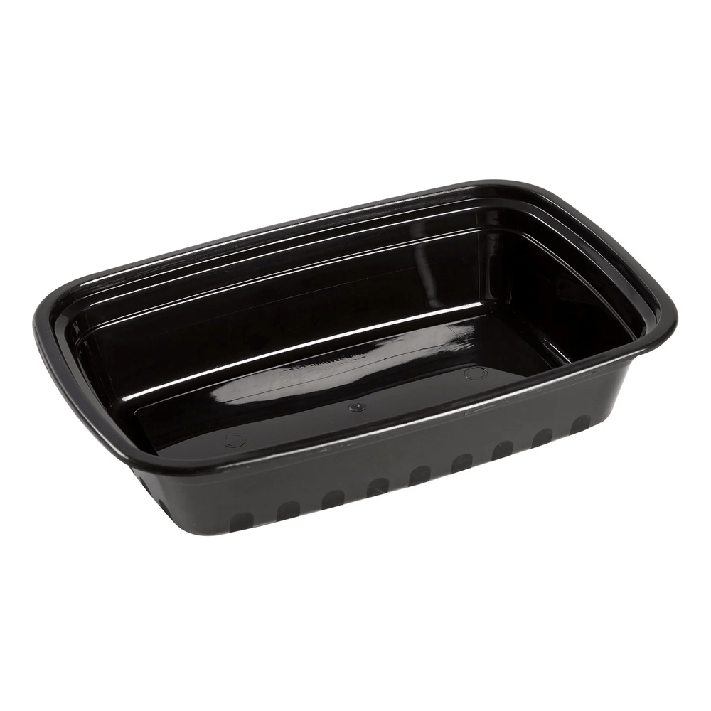 28 Ounce Black Bottom Clear Top Rectangle Polypropylene To Go Combo Container, 150/CaseShopAtDean