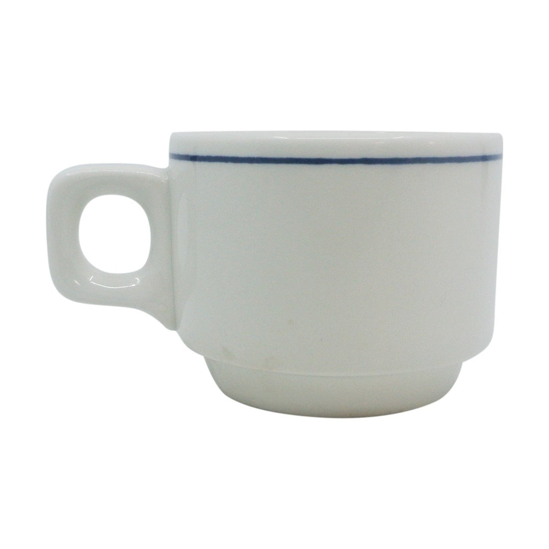 Dudson Duraline White with Blue Line Espresso 4 oz