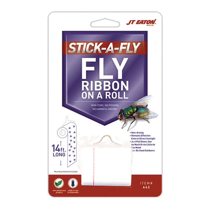 JT Eaton 442 Stick-A-Fly Fly Ribbon on a 14' Roll