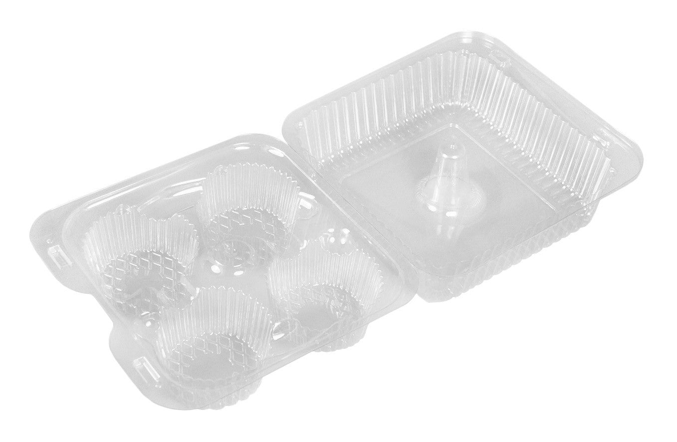 Clear Plastic 6 Compartment Muffin Containers Disposable Clear