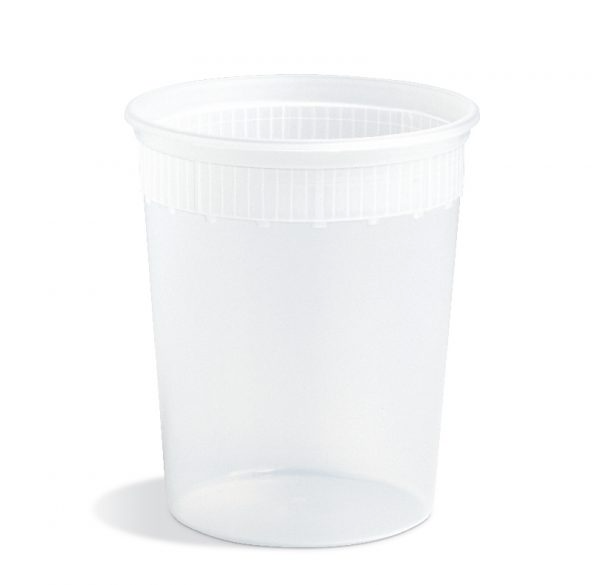 32 oz Clear Deli Container Combo Pack 250/Case