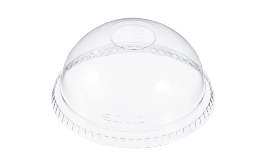 Dart DLR662 Clear 5-20 oz PET Plastic Dome Lid with 1" Hole