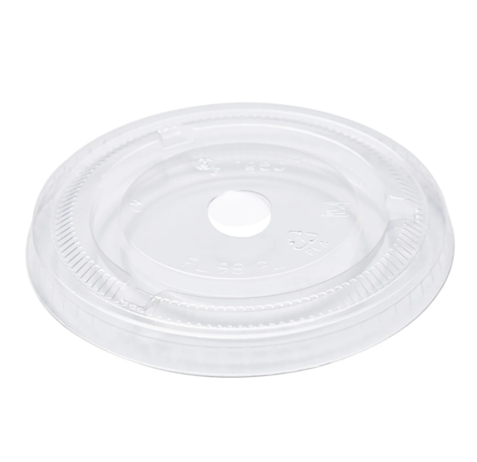 AmerCare Royal CFL-1224 CPLA Compostable Flat Lid for 12-24 oz Containers