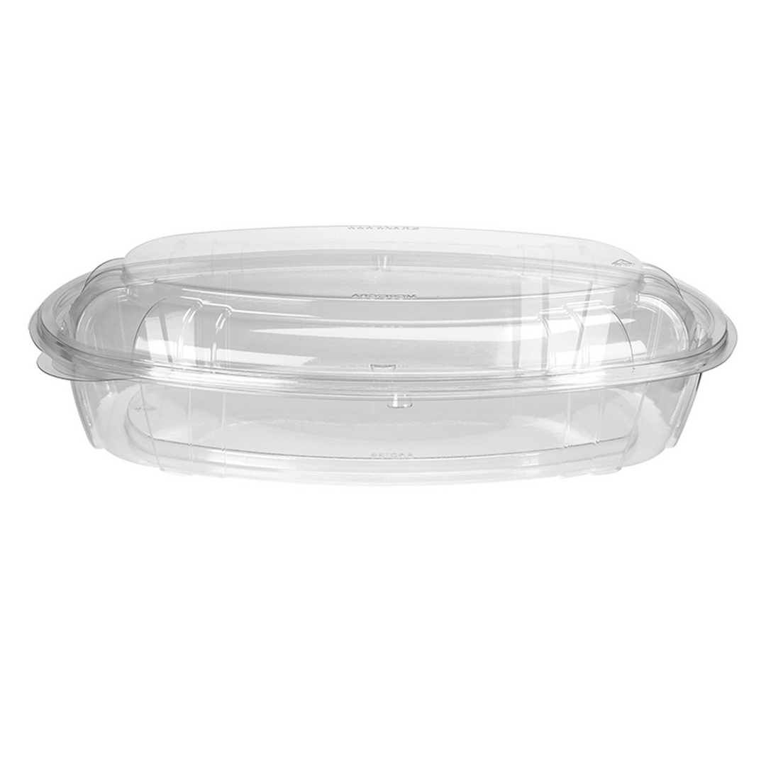 CaterLine Convertibowl ACRD1612CL25 Clear 16" x 12" Lid/Tray and Bowl Combo Container