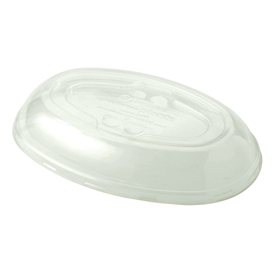 World Centric BOL-CS-UBB Clear Vented PLA Lid for Large Burrito Bowls