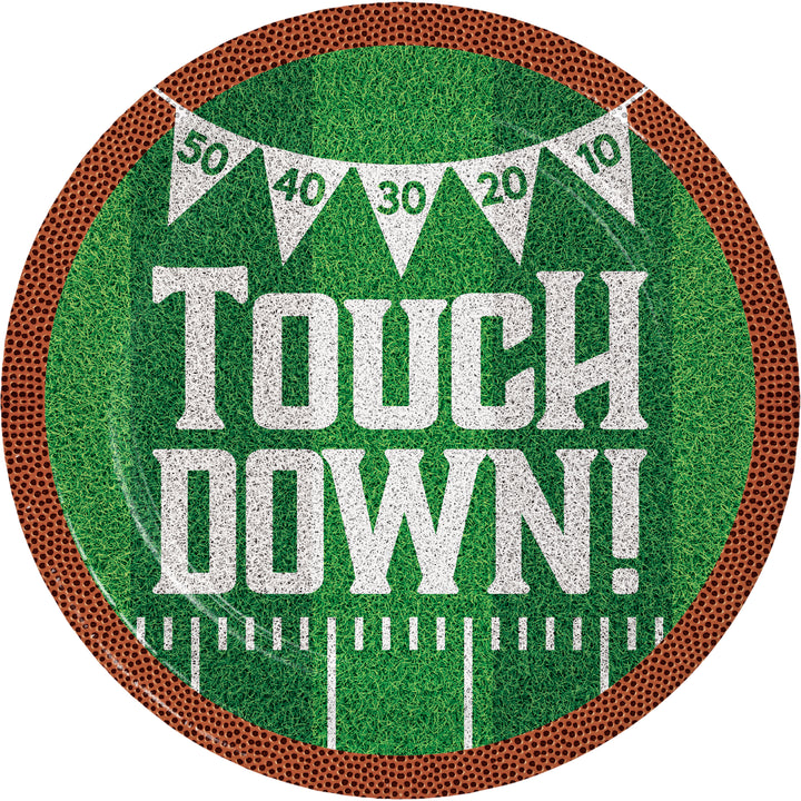 Creative Converting 371737 9" Round Touchdown Paper Plates