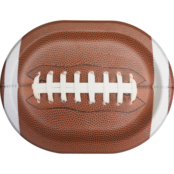 Creative Converting 372588 9.5" x 12 Touchdown Time Oval Racetrack Platters