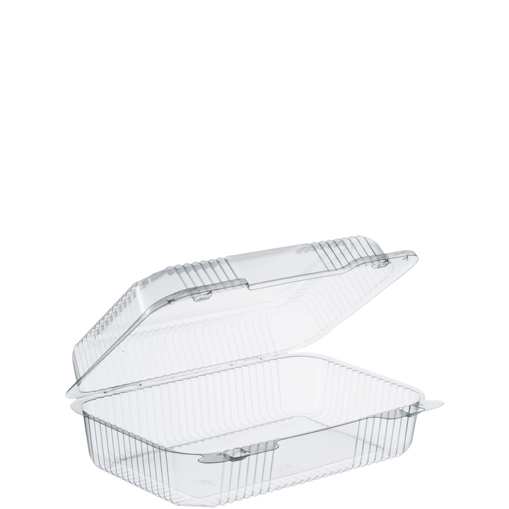 Dart C40UT1 9.38" x 6.8" x 3.1" StayLock Clear High Dome Hinged Lid Container