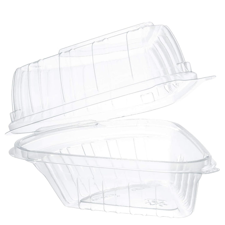 Dart C54HT1 5.6" x 6.1" Clear Plastic Pie Wedge Container