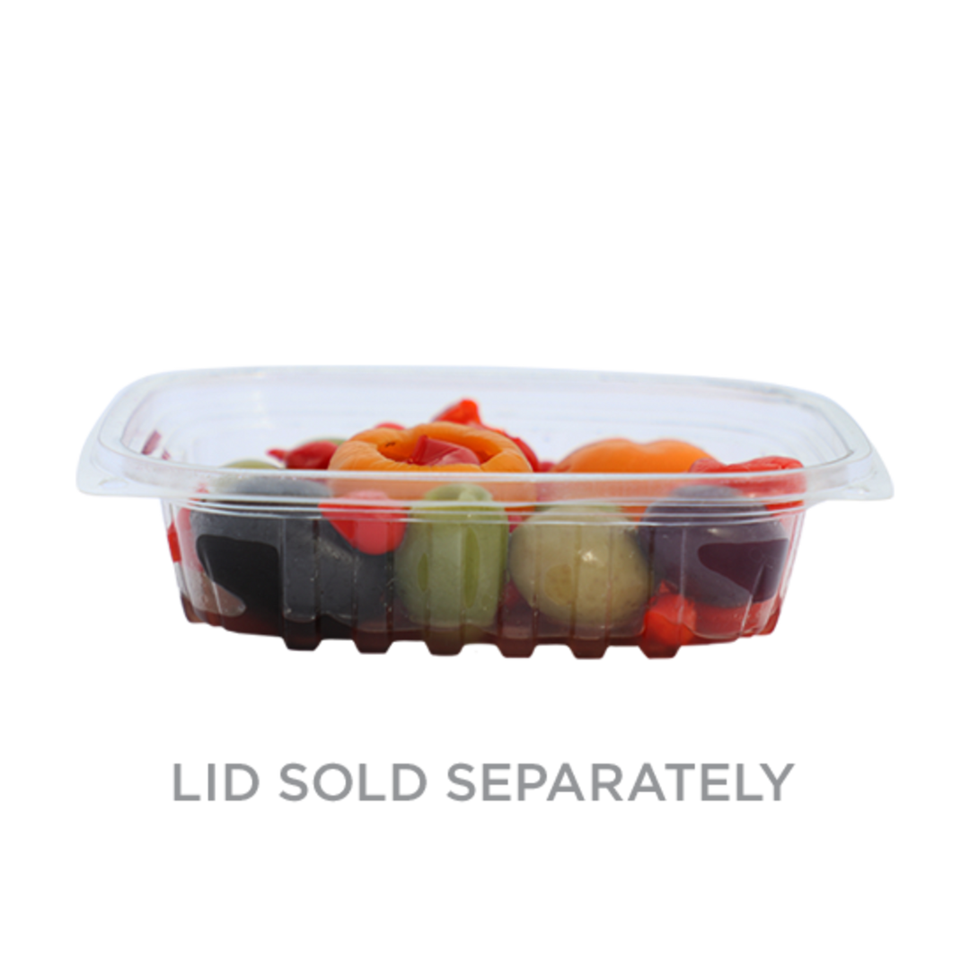 World Centric RD-CS-8 8 oz PLA Rectangular Deli Container - Bottom Only