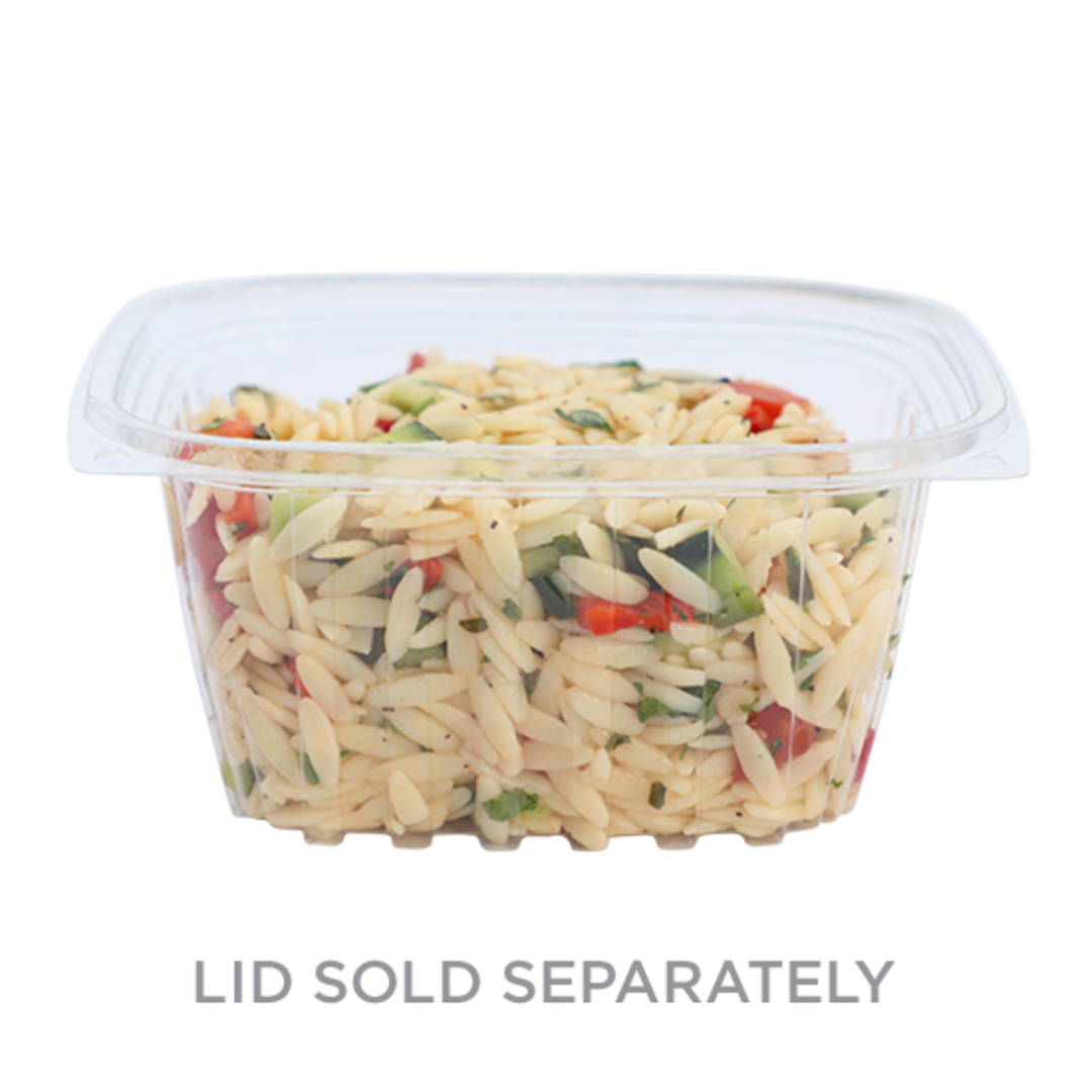 World Centric RD-CS-16 16 oz PLA Rectangular Deli Container - Bottom Only