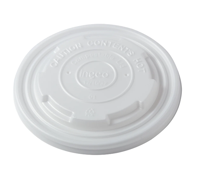 AmerCareRoyal CFCL-1232 CPLA Compostable Lid for 12-32 oz Containers