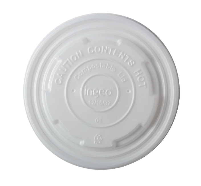 AmerCareRoyal CFCL-1232 CPLA Compostable Lid for 12-32 oz Containers