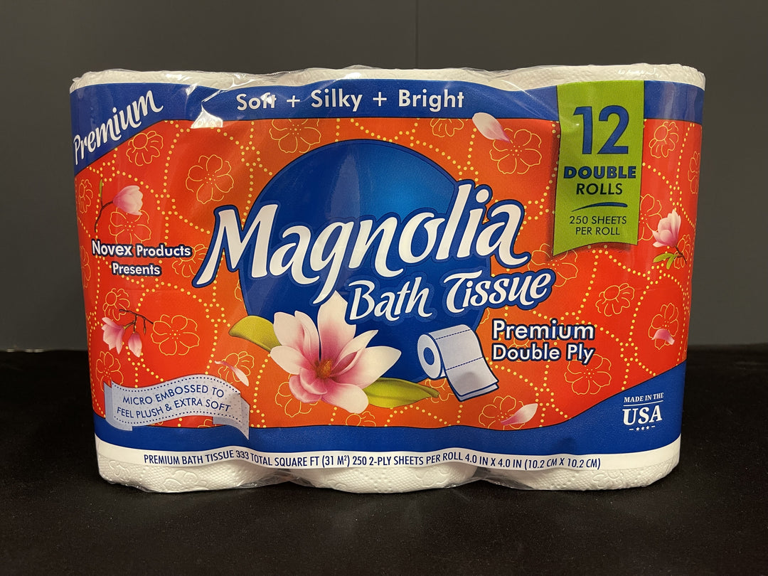 Magnolia B001 Premium 2 Ply Double Rolls Bath Tissue 12 Pack