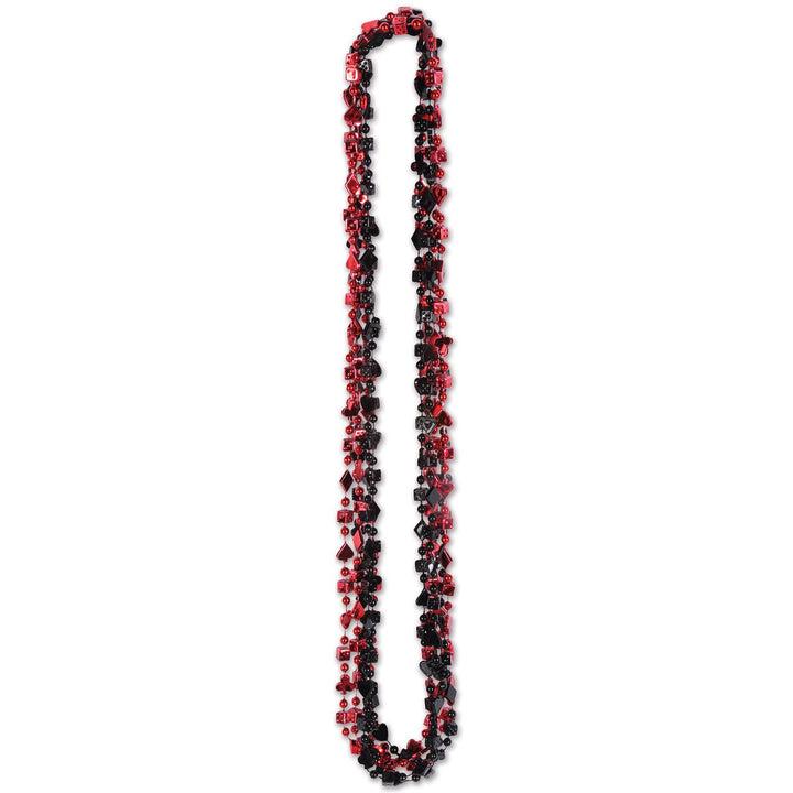 Beistle 60982 Black and Red Casino Bead Necklace 6/Pack