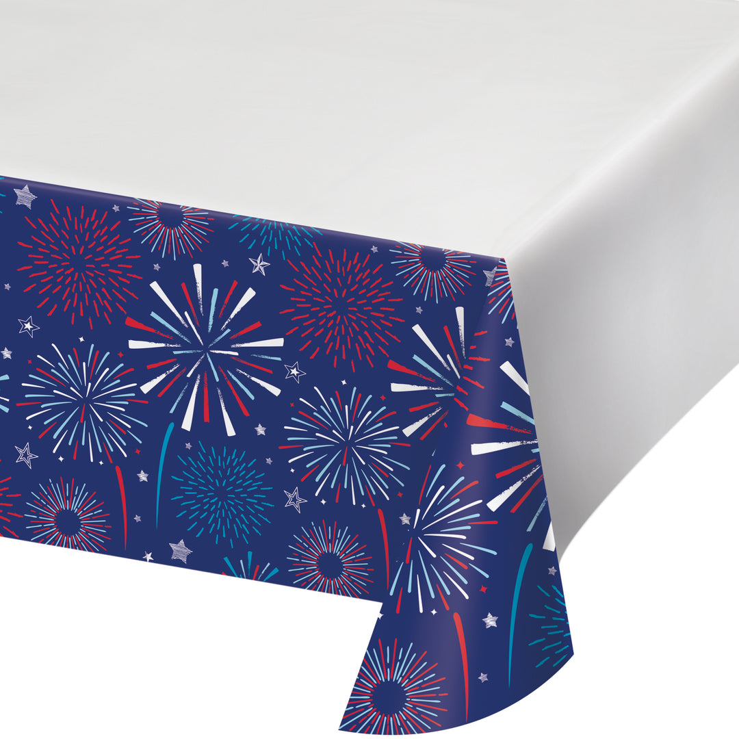 54" X 108" Patriotic Party Paper Table Cover