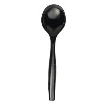 Sabert UBK72SPP 10" Black Serving Spoon