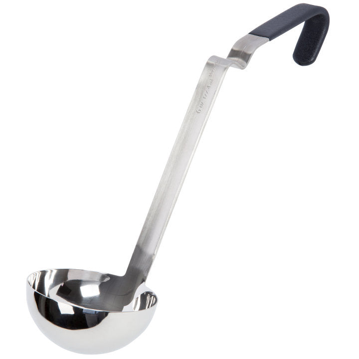 Vollrath 4980622 6 oz Stainless Steel Ladle with Black Ergo Gripâ„¢ Kool-TouchÂ® Handle