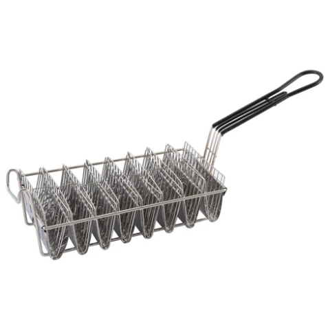 Winco 6" TB-8 Fry Basket - Taco Shells - 6" Wide 8-Slots