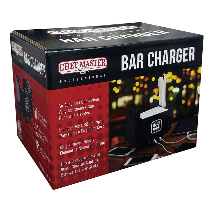 Chef Master 90029 Bar Charger/Caddy, Black