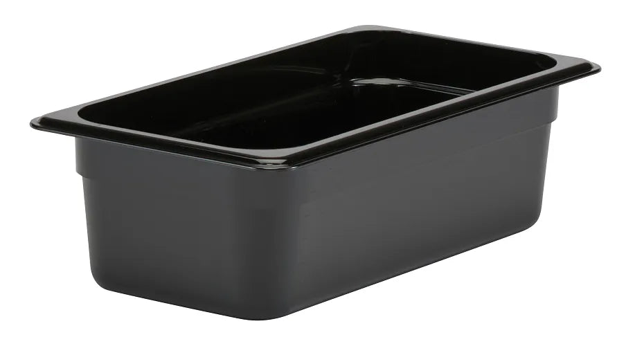 Cambro Camwear 34CW110 1/3 Size  4" Black Food Pan