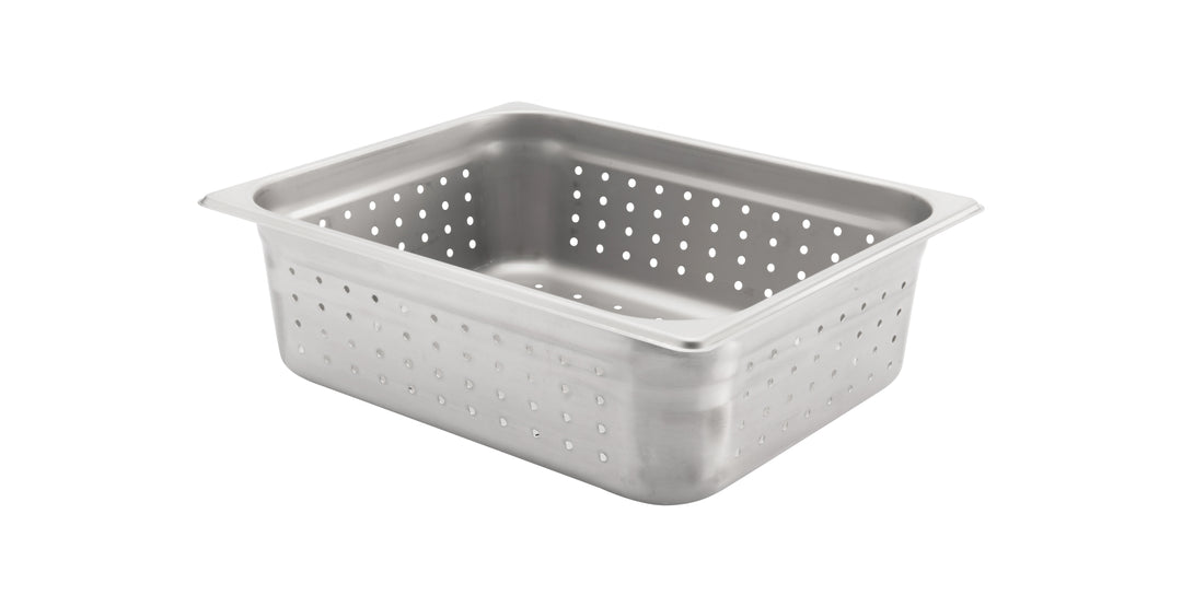 Browne Foodservice 5781214 Half Size 4" Stainless Steel Perforated Steam Table Pan