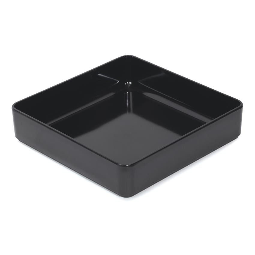 G.E.T. ML-85-BK Milano 12"X12"X2.75" Square Black Melamine Bowl