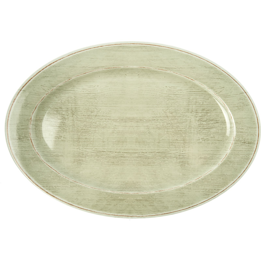 Carlisle Grove 6402146 Jade Melamine Oval Platter 20" x 14"