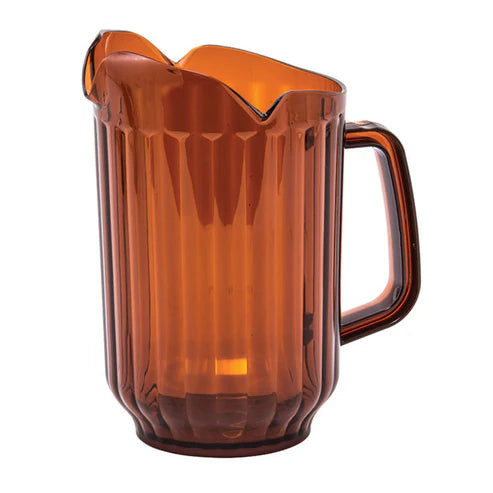 Winco WPCT-60A 60 Oz Amber Triple-Spout Water Pitcher