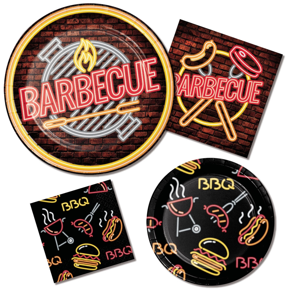 7" Neon BBQ Paper PlatesShopAtDean