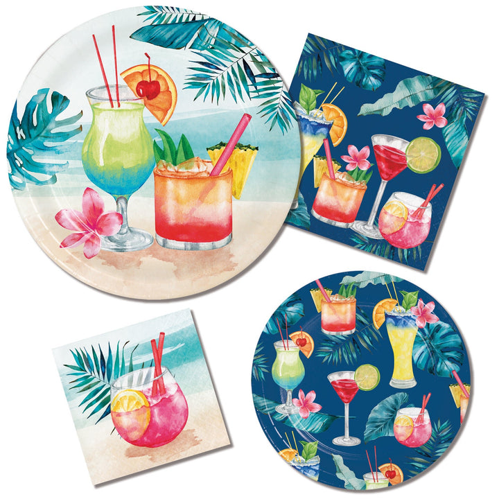 7" Round Summer Breeze Paper PlatesShopAtDean