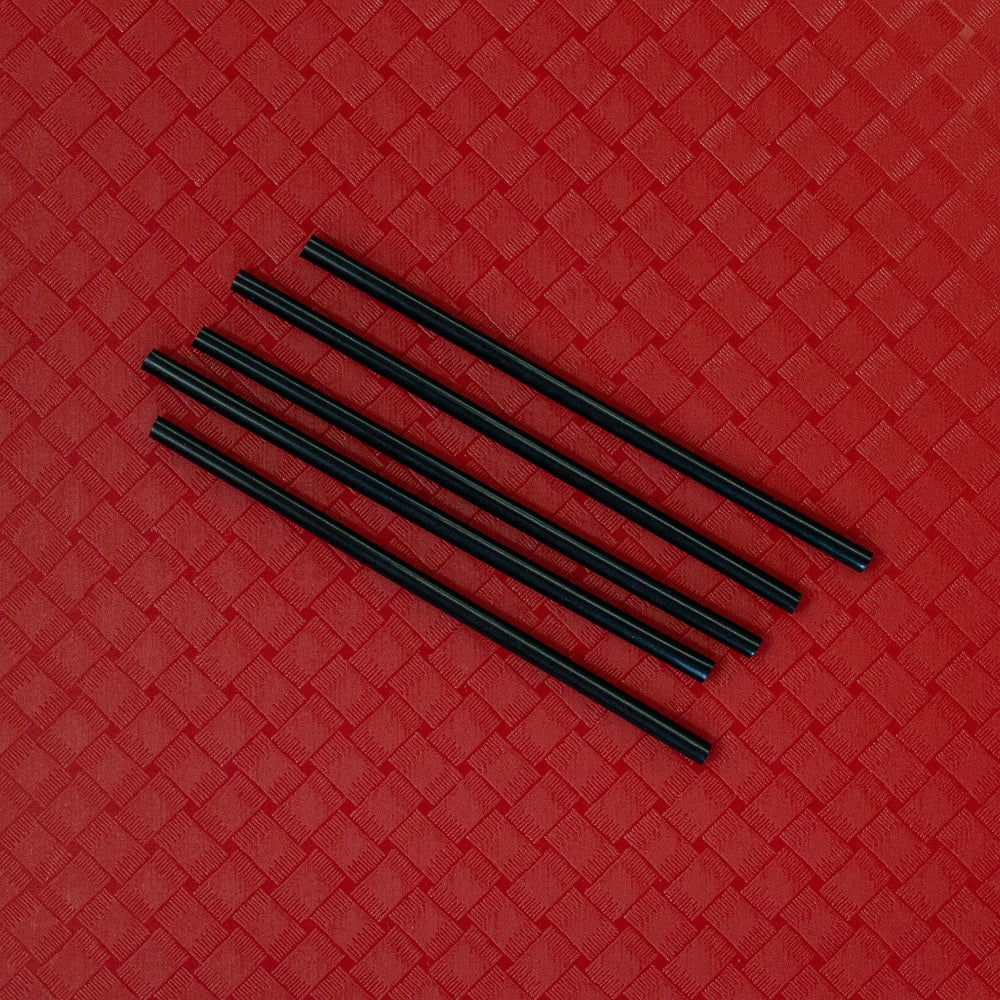 7.75" Black Unwrapped Bio - Plastic 6mm StrawShopAtDean