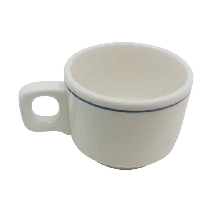 Dudson Duraline White with Blue Line Espresso 4 oz