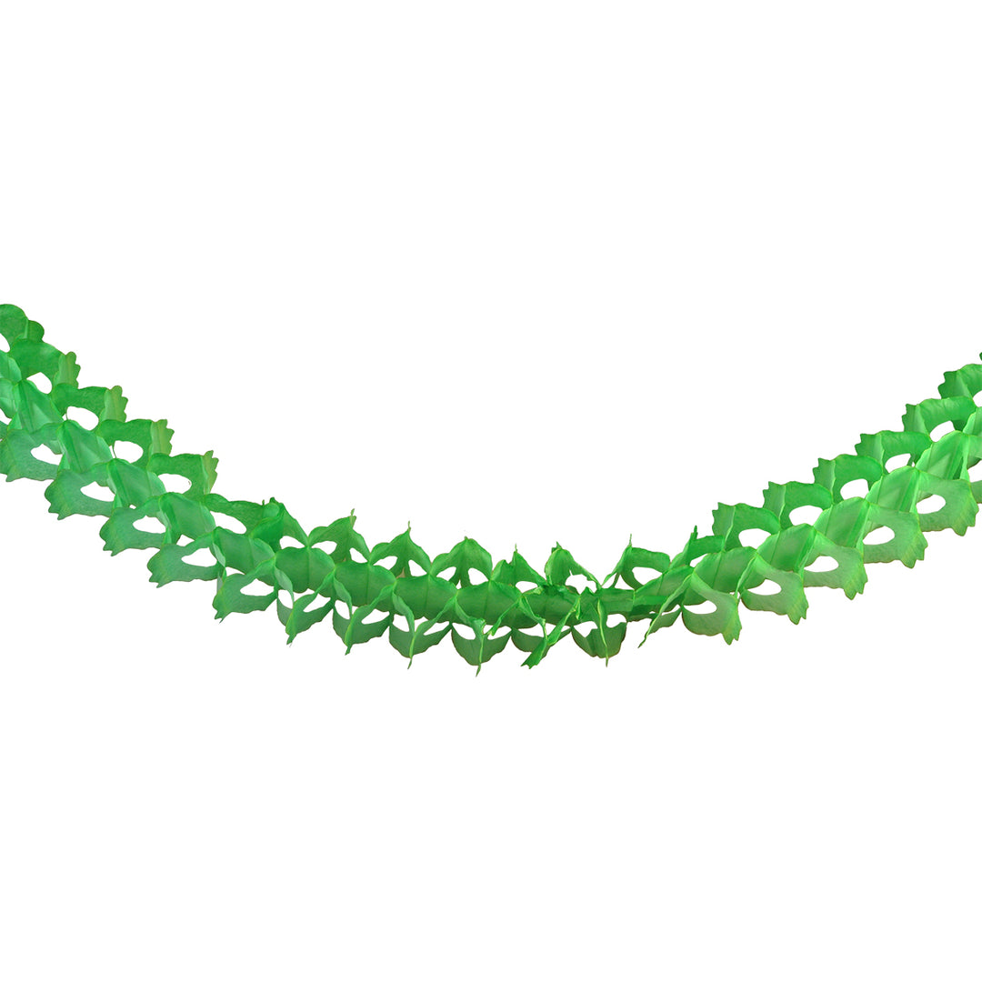 12' Bright Green Paper Garland