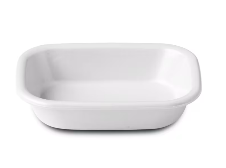 Carlisle DX4T102 6 oz White Rectangle Reusable Thema-Cite Side Dish