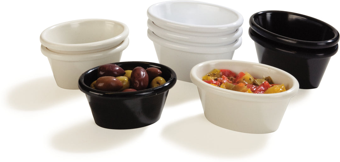 Carlisle S31242 3 oz Oval Bone Ramekin