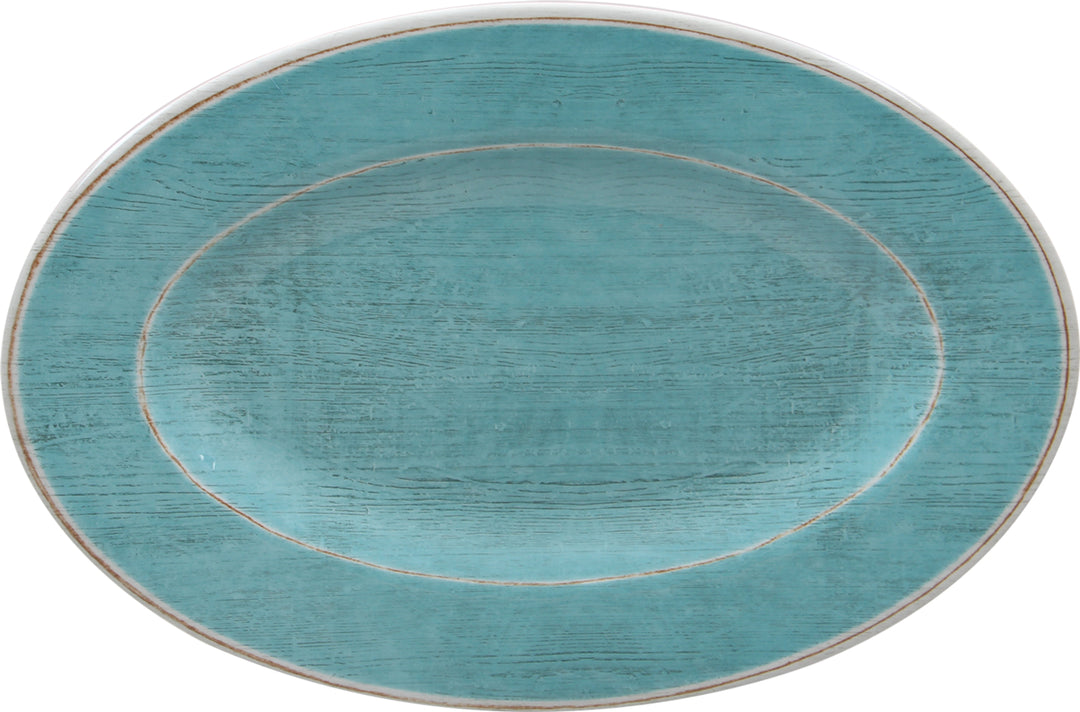 Carlisle Grove 6402115 Aqua Melamine Oval Platter 20" x 14"